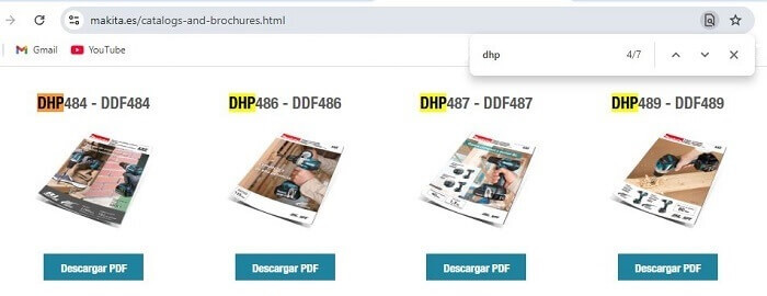 Catálogos de Makita