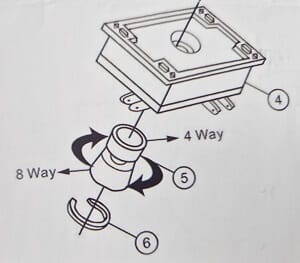 Máquina arcade. Modificación del Joystick  de 4 way a 8 way para movimientos o disparos en diagonal.