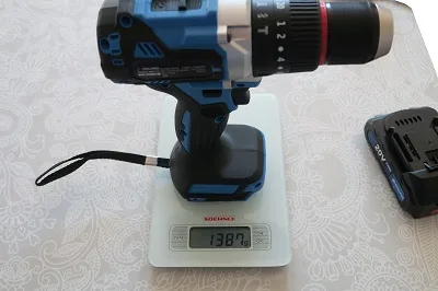 Taladro Drillpro brushless. Peso del cuerpo